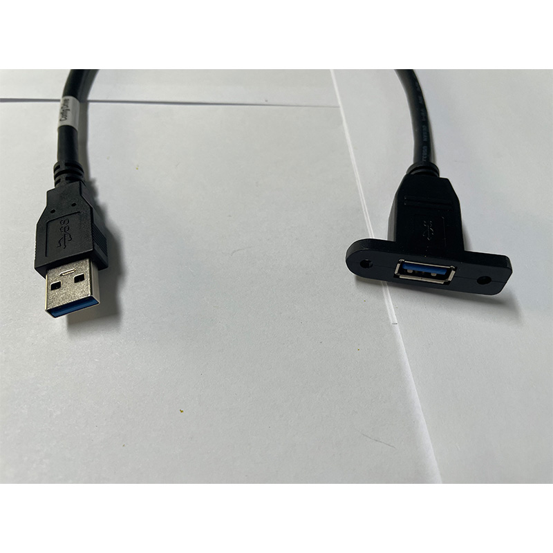 USB 3.0 A母鎖螺絲 TO A 公 USB 連接線